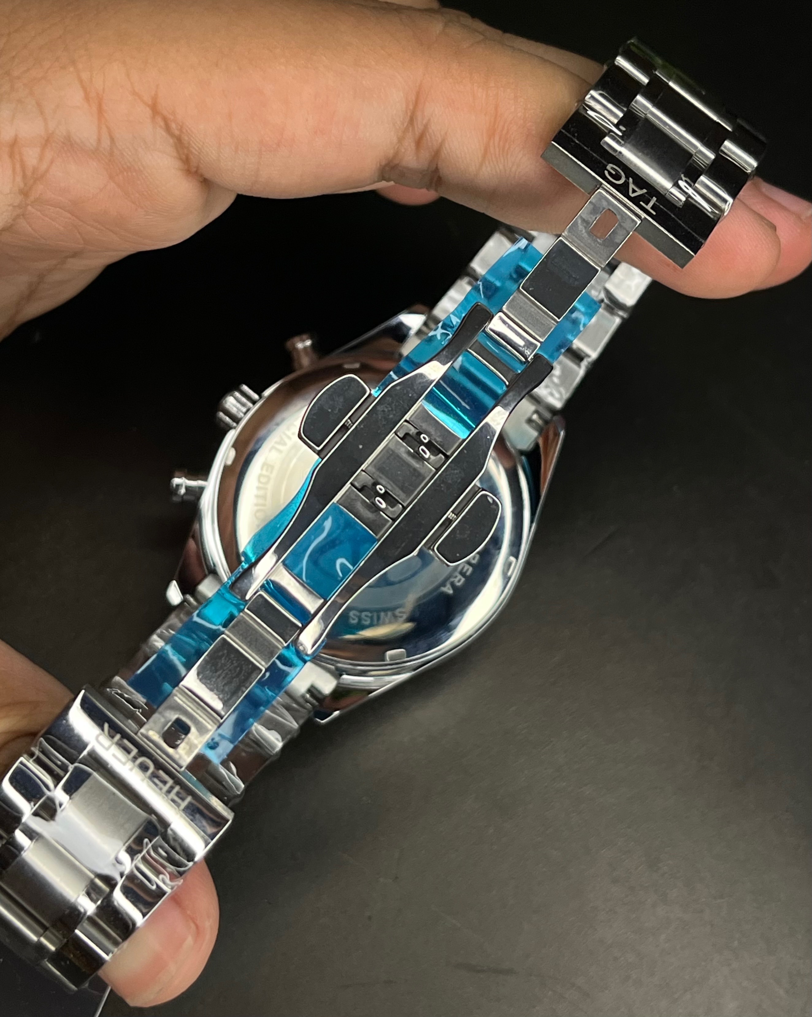 TAG HEUER HERITAGE SPORT CHRONOGRAPH PANDA DIAL STEEL BRACELET (AA)_img_3