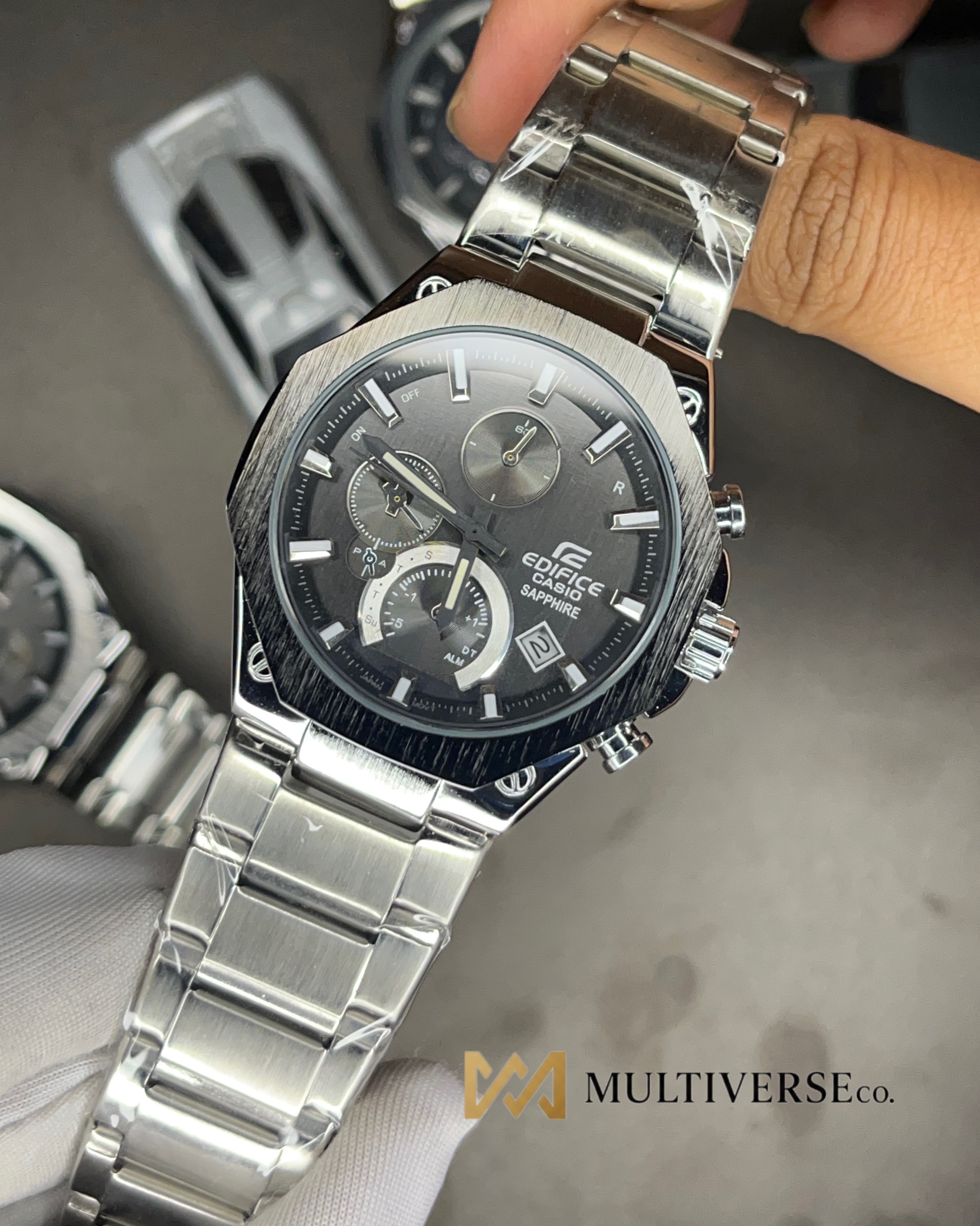 CASIO EDIFICE | CHRONOGRAPH | BLACK DIAL | BLACK BEZEL (AA)_img_0