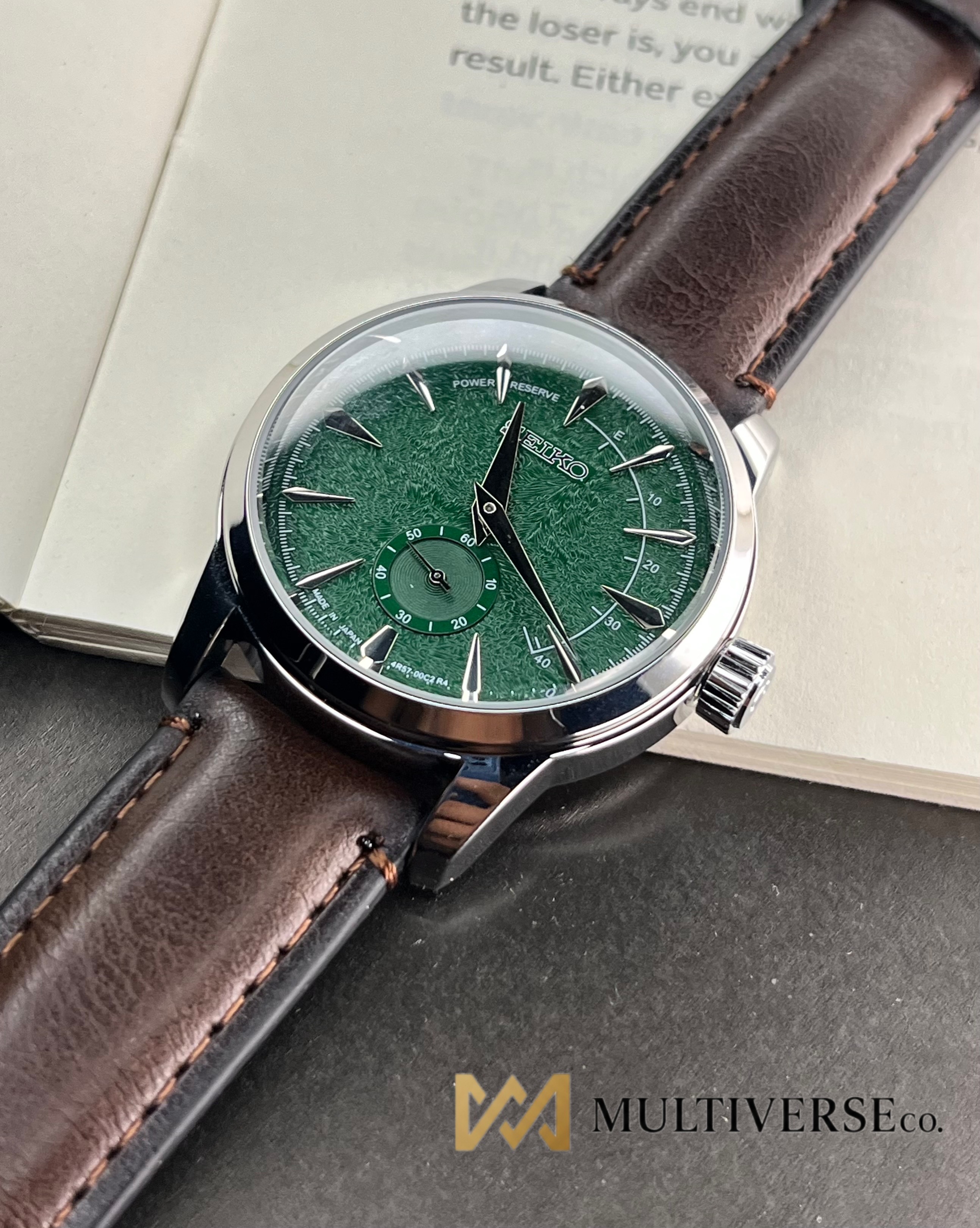 SEIKO COCKTAIL TIME 60s | CHOCOLATE BELT GREEN DIAL (AA)_img_3
