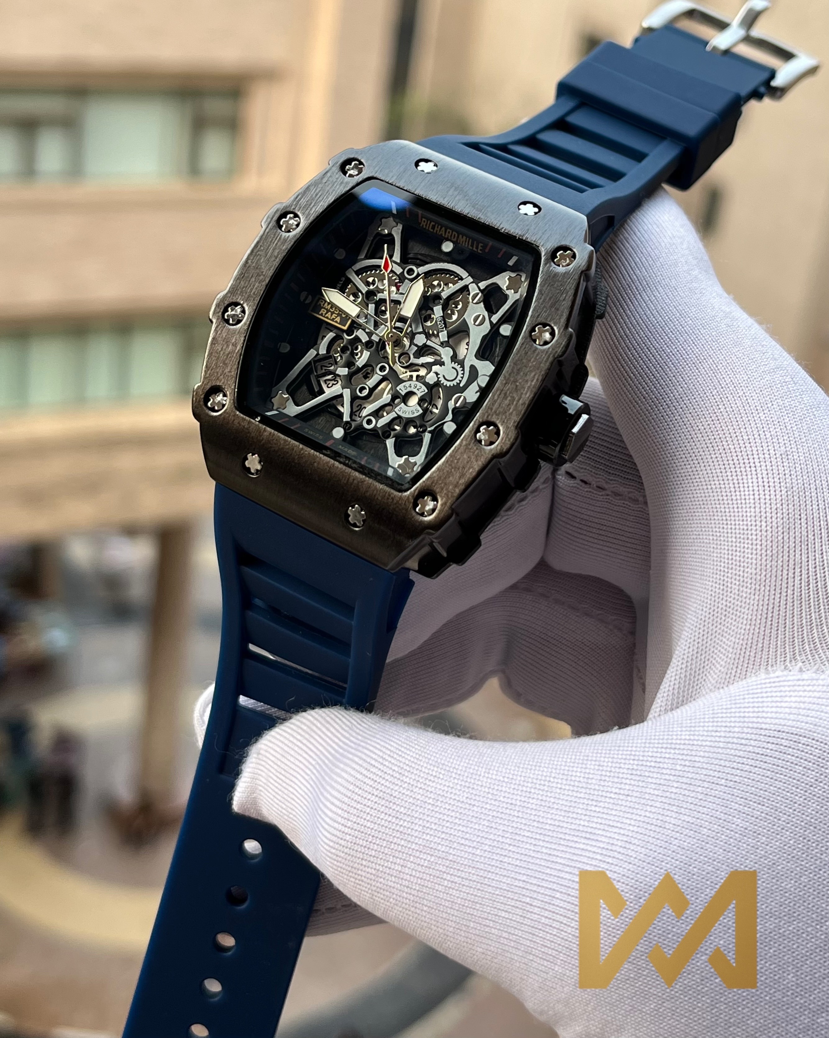 RM V1 | BLACK CASE | NAVY BELT (AA)_img_1