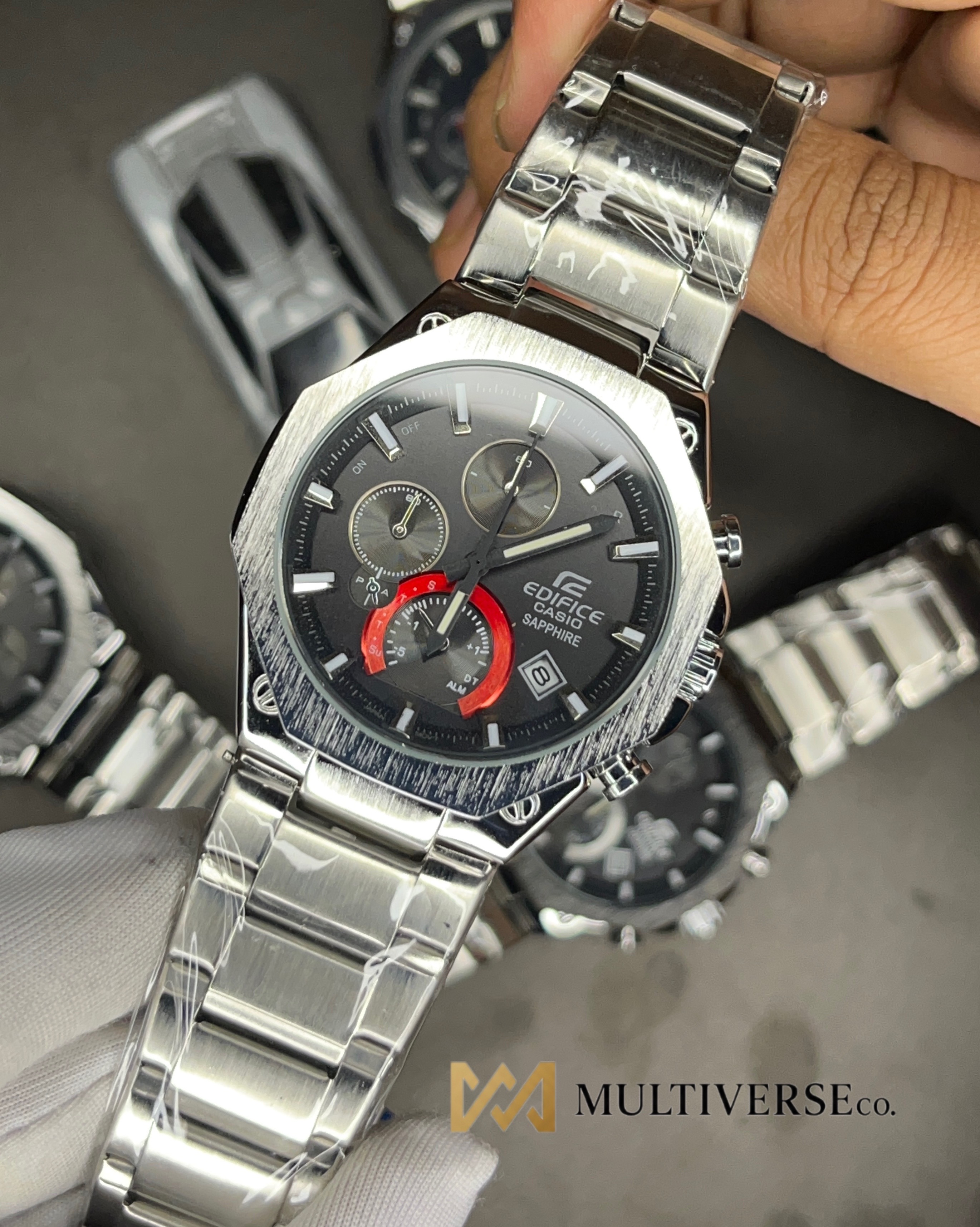 CASIO EDIFICE | CHRONOGRAPH | BLACK DIAL | RED TONE (AA)_img_0