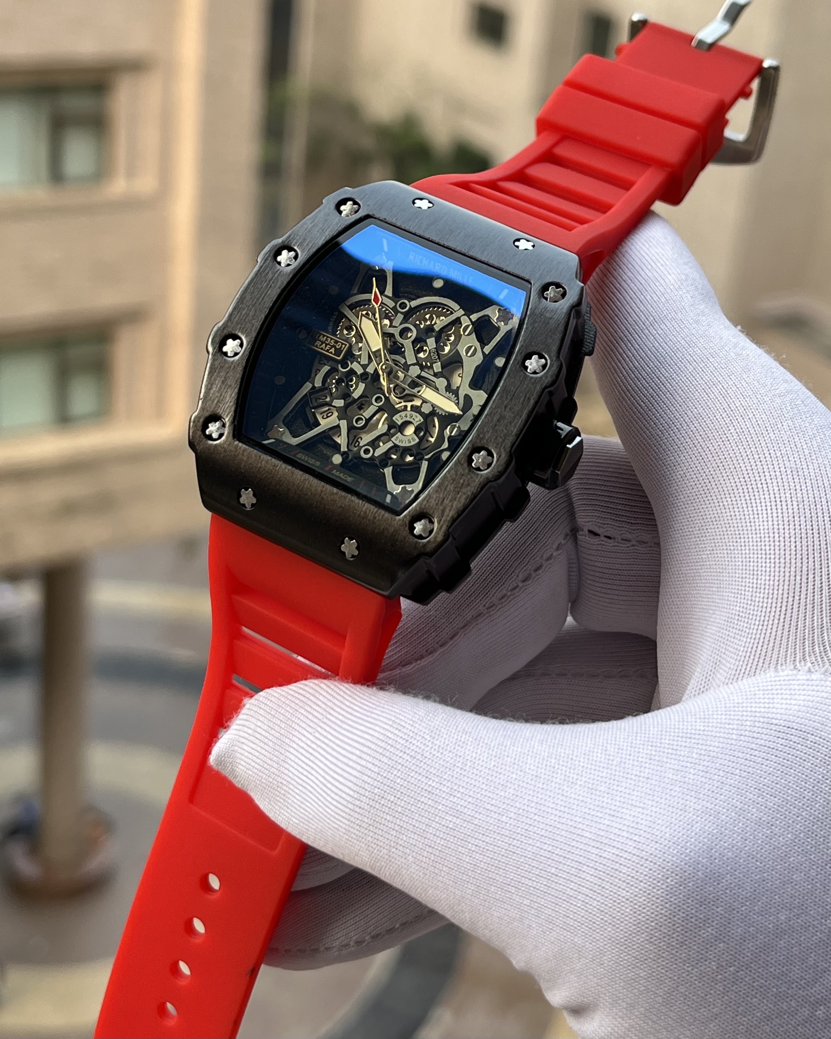 RM V1 | BLACK CASE | RED BELT (AA)_img_1