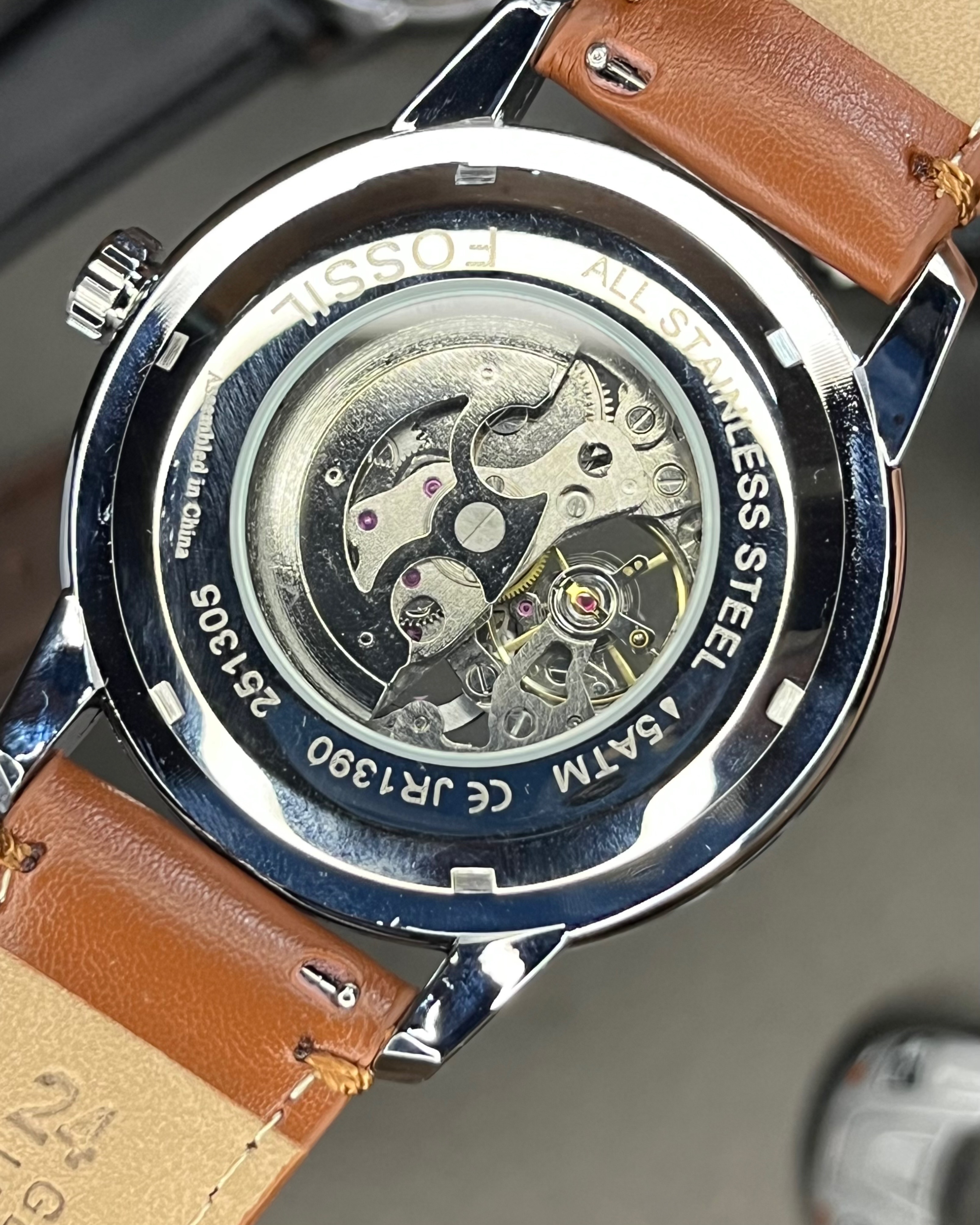 FOSSIL TOWNSMAN AUTOMATIC | BLUE DIAL | BROWN BELT (AA)_img_2