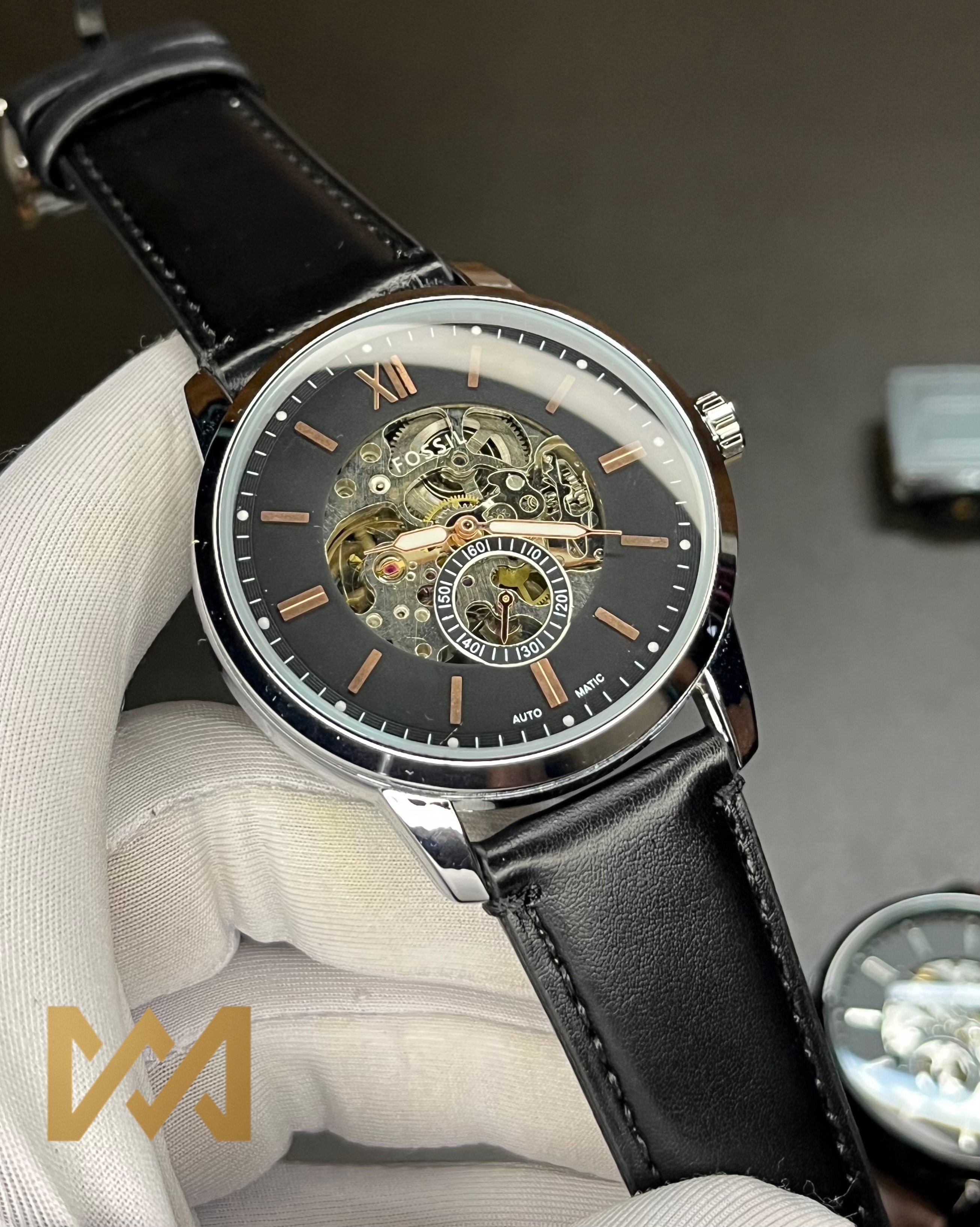 FOSSIL TOWNSMAN AUTOMATIC | BLACK DIAL | BLACK BELT (AA)_img_1