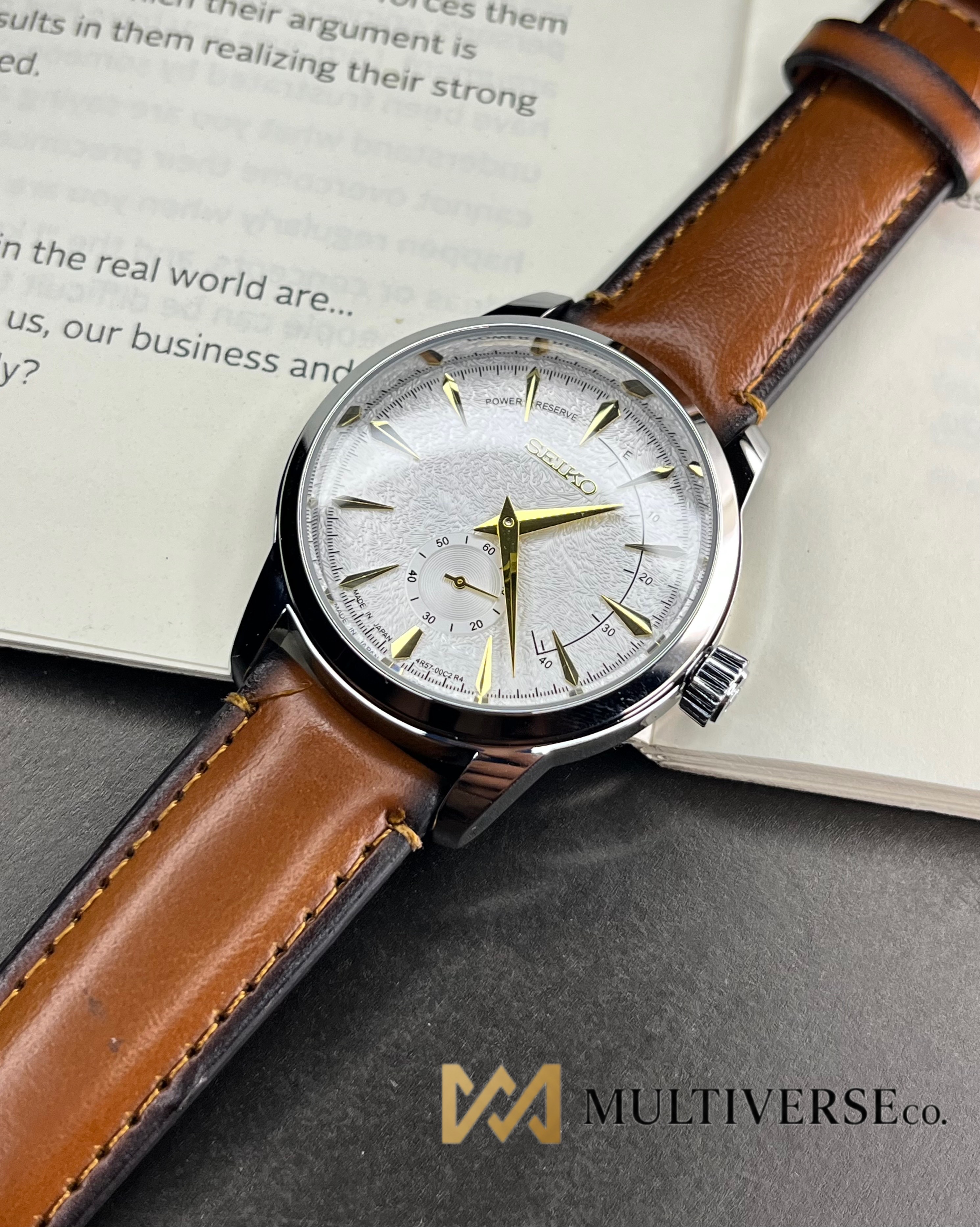 SEIKO COCKTAIL TIME 60s | BROWN BELT WHITE DIAL (AA)_img_3