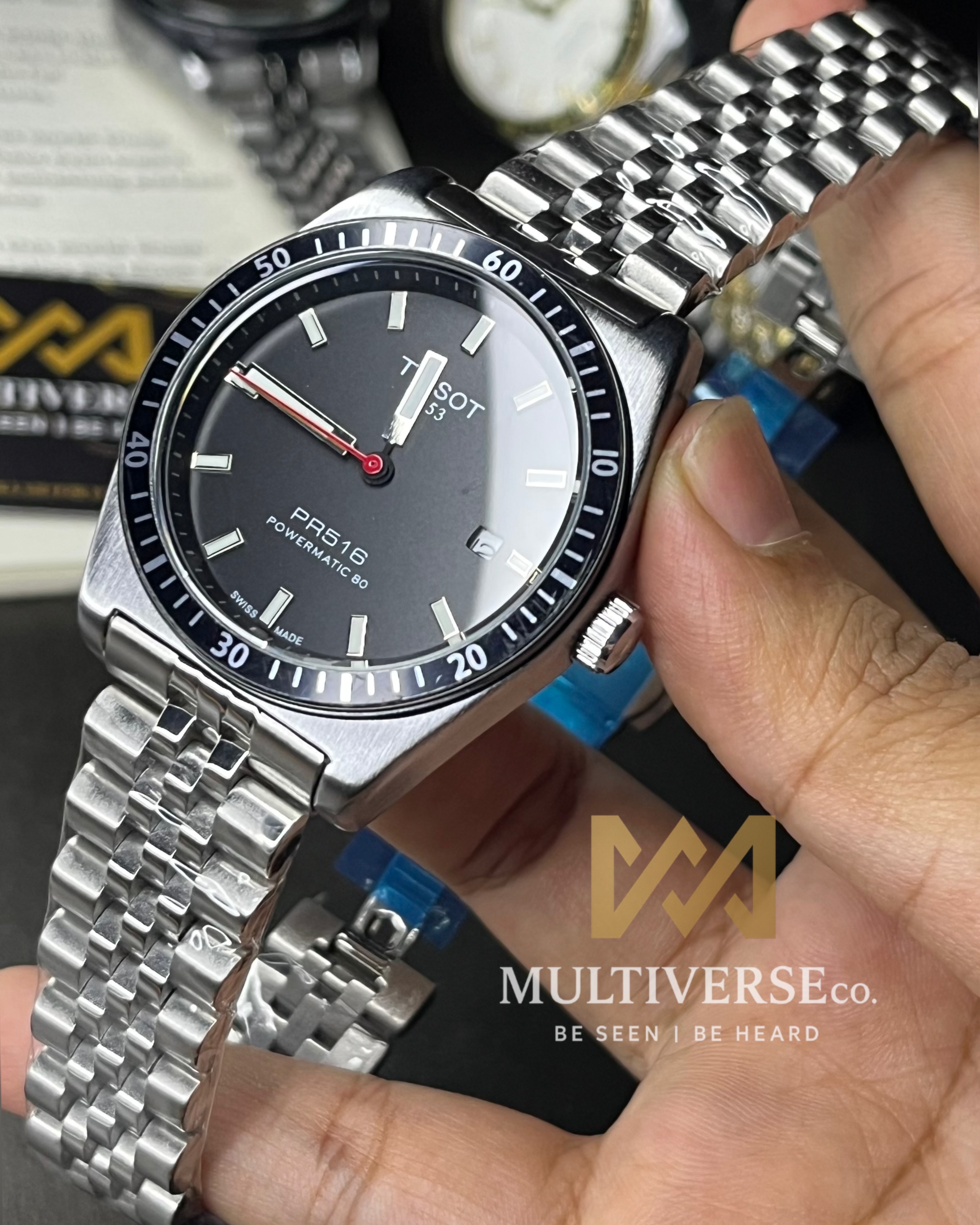 TISSOT POWERMATIC 80 | PR516 | AUTOMATIC | BLACK DIAL (SEMI AAA)