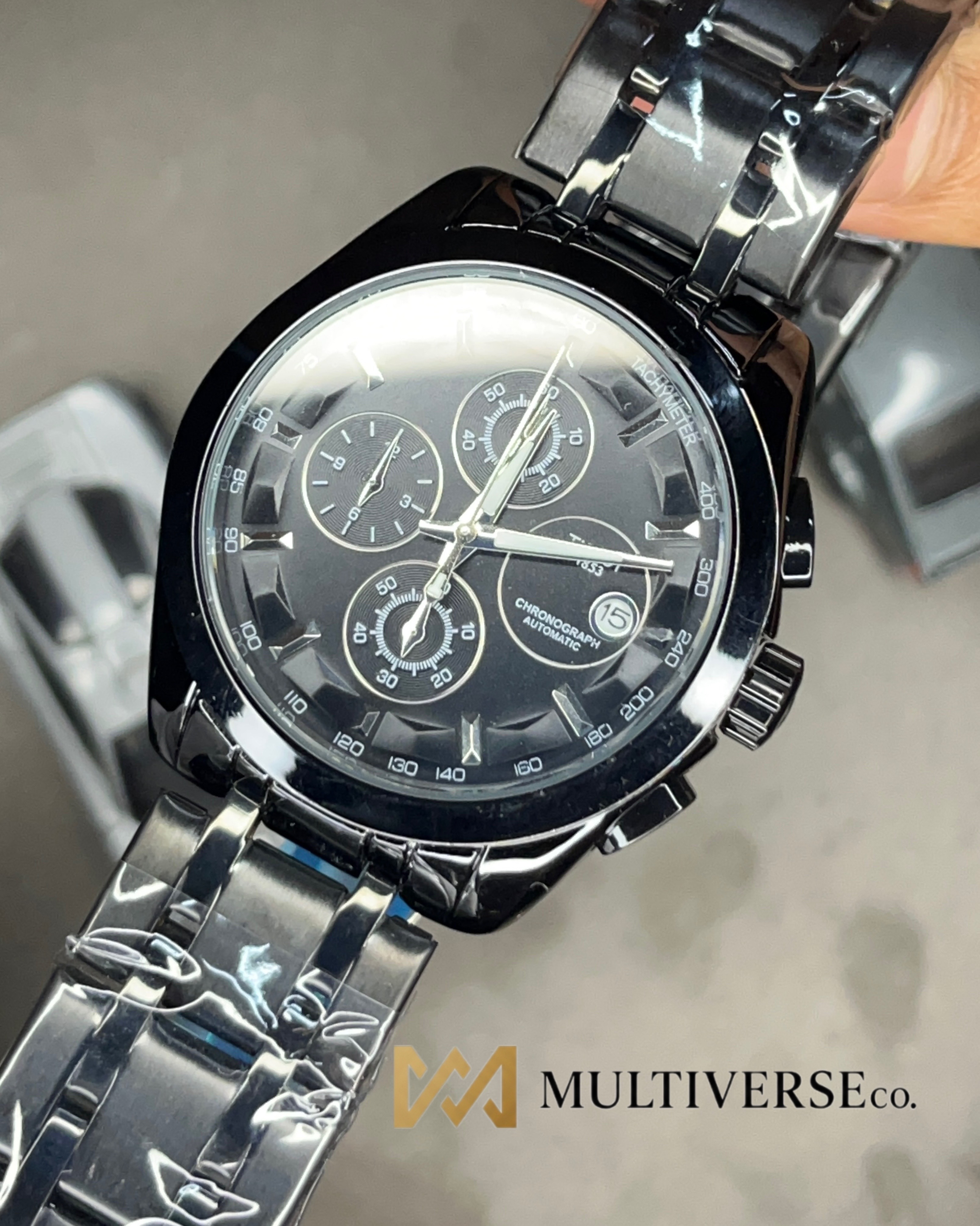 TISSOT CHRONOGRAPH | BLACK CHAIN | BLACK DIAL (AA)_img_0