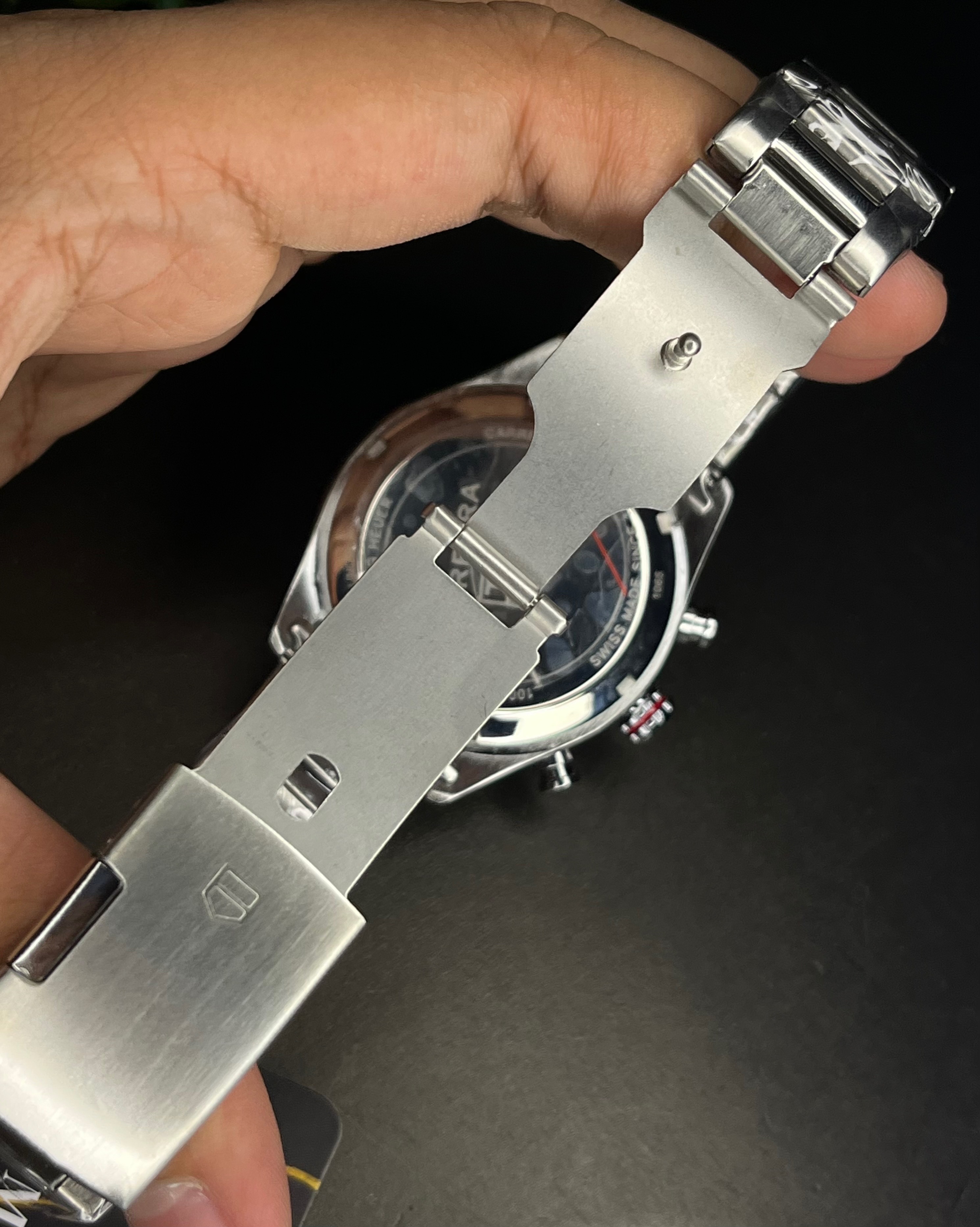 TAG HEUER PORSHCE DESIGN | CHRONOGRAPH | BLACK DIAL SILVER CHAIN (AA)_img_7
