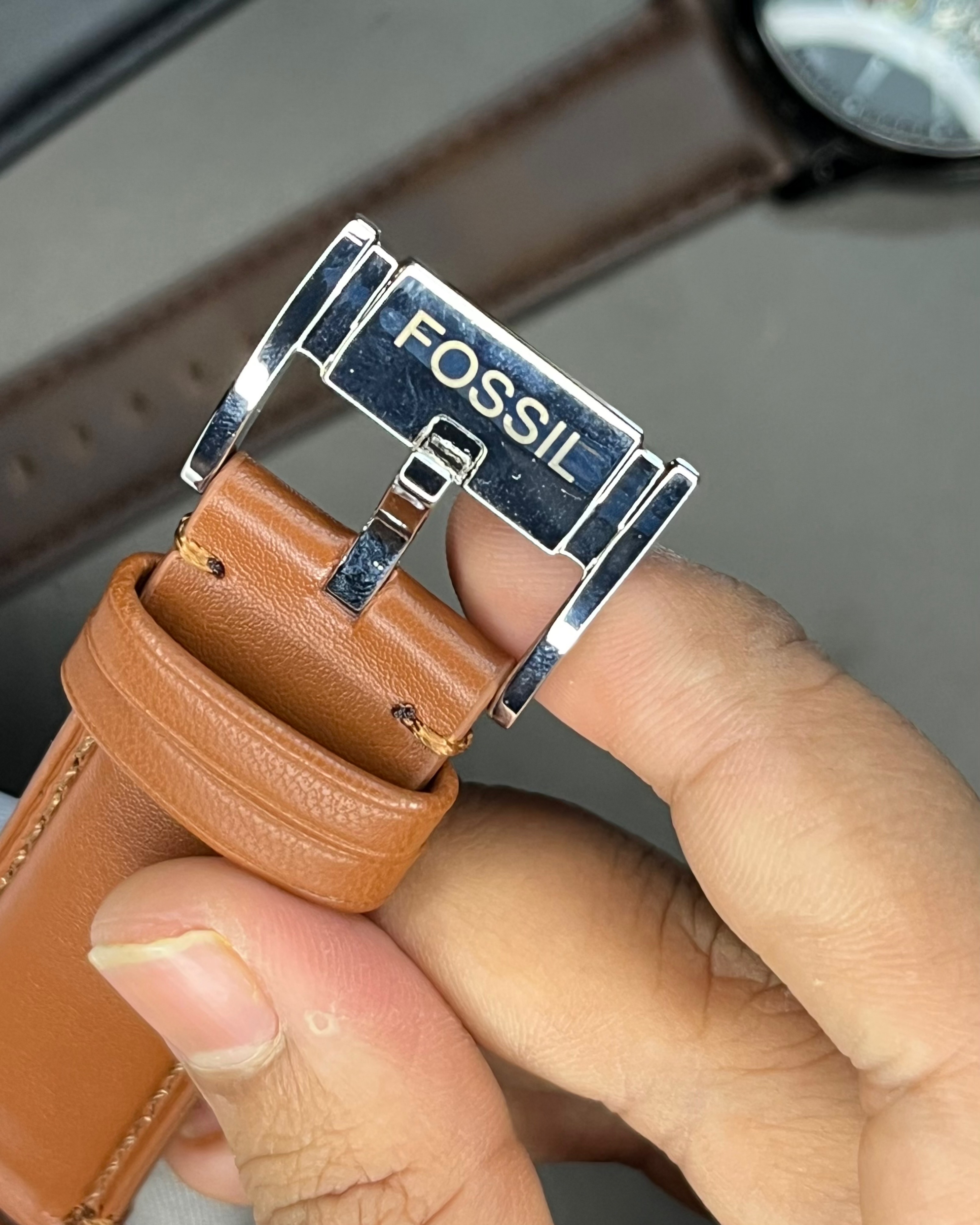 FOSSIL TOWNSMAN AUTOMATIC | BLUE DIAL | BROWN BELT (AA)_img_3