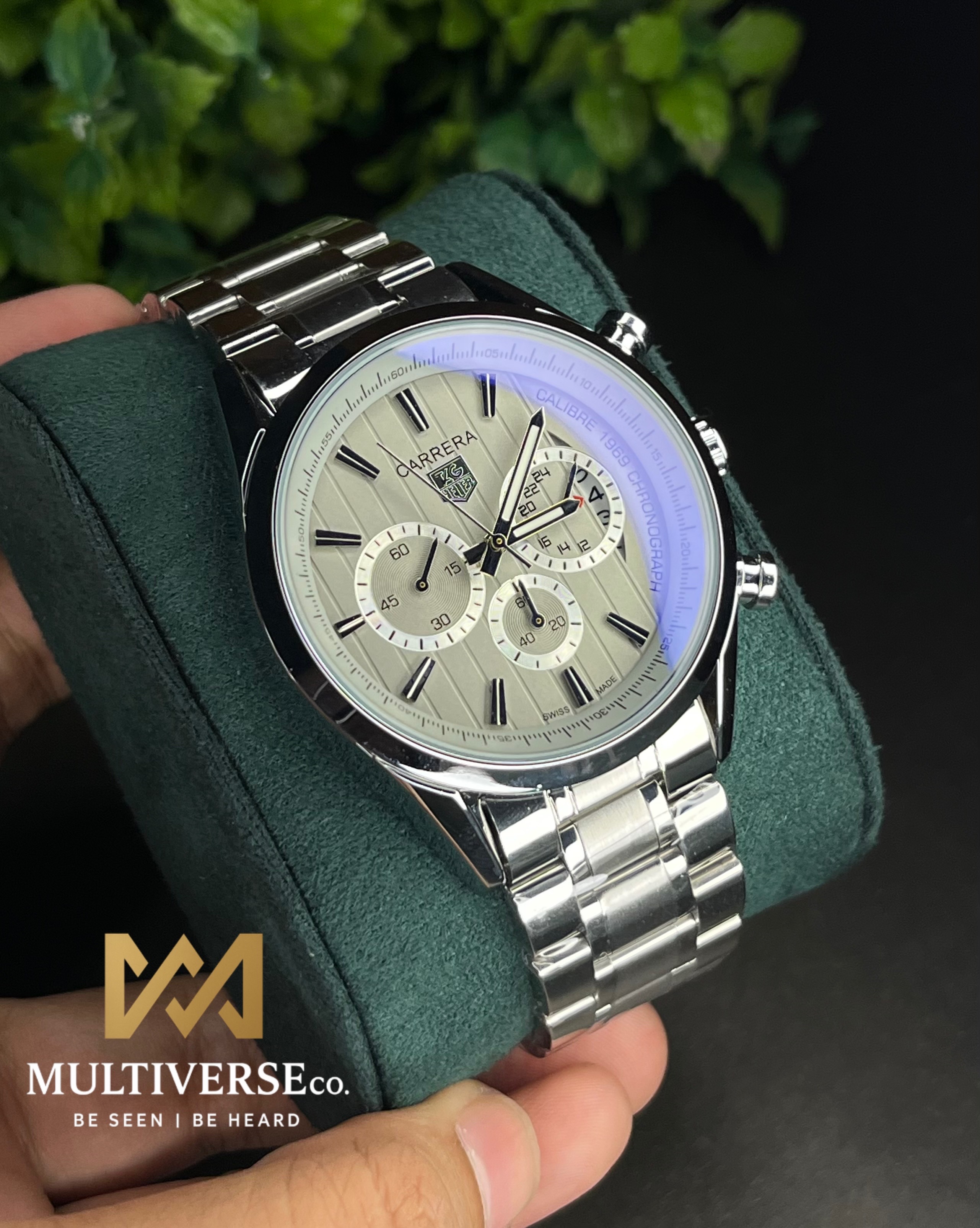 TAG HEUER CARRERA CALIBRE 1969 GREY DIAL CHRONOGRAPH (AA)_img_0