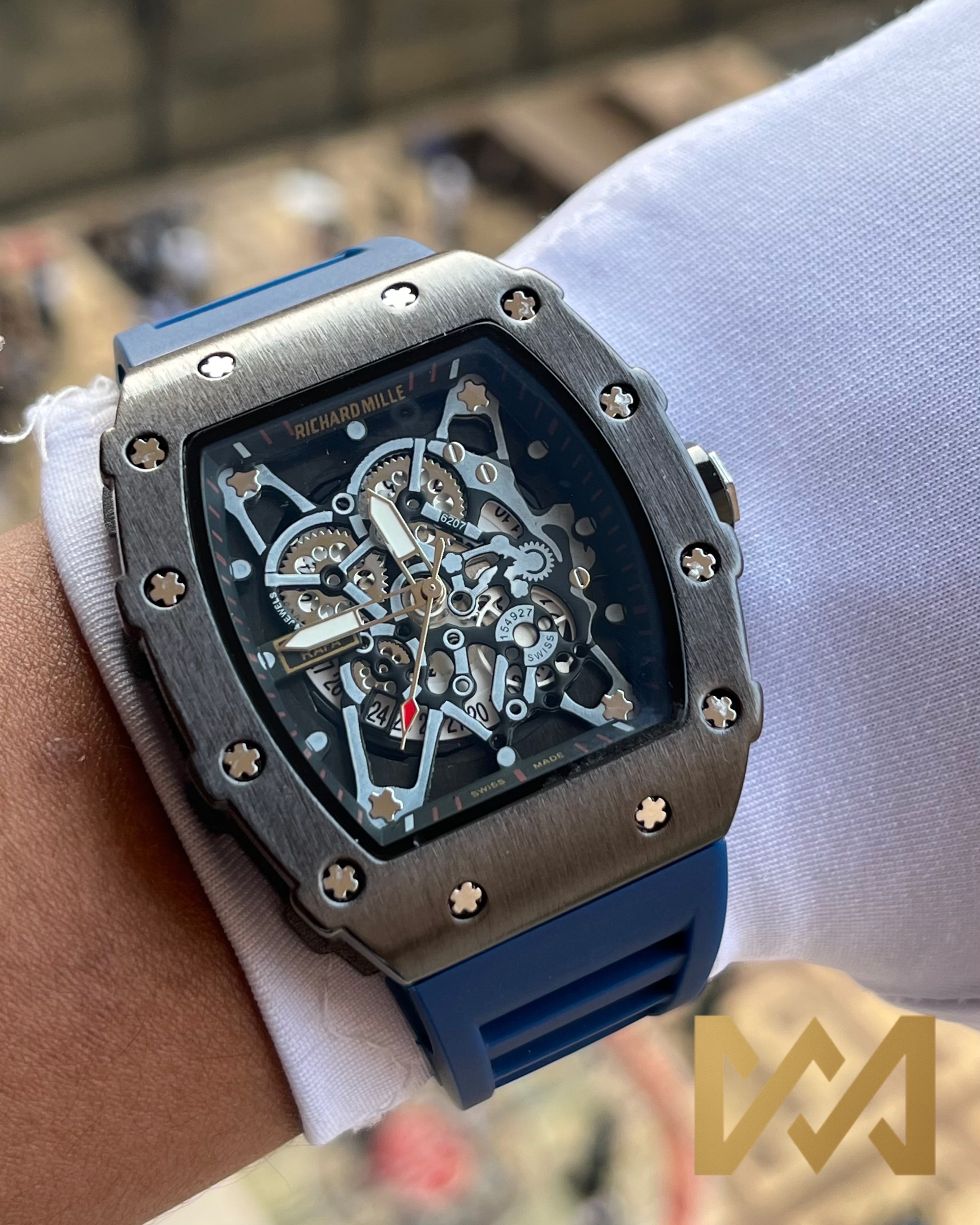 RM V1 | BLACK CASE | NAVY BELT (AA)_img_2