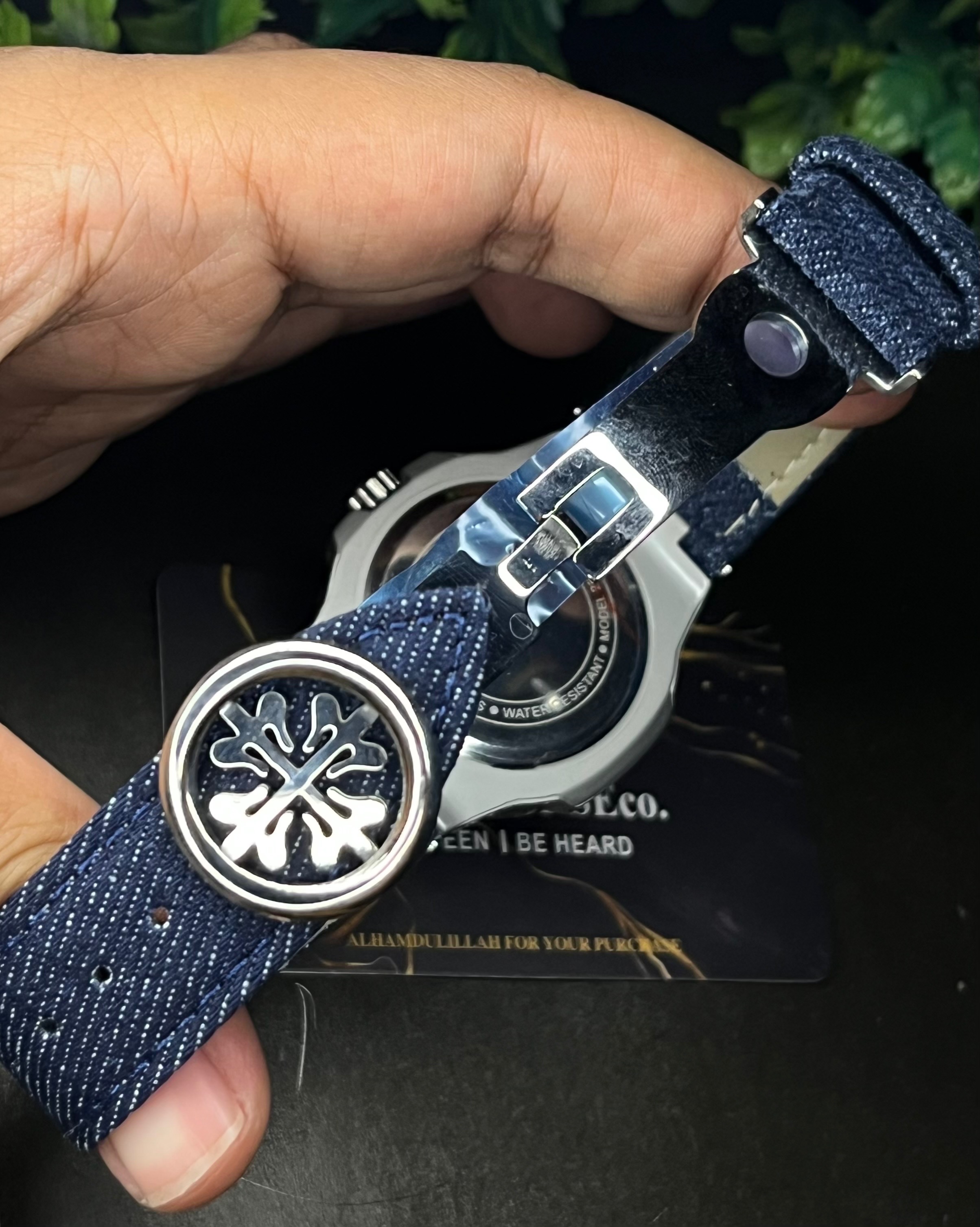 PATEK PHILIPPE NAUTILUS DENIM JEANS NAVY BLUE DIAL (AA)_img_4