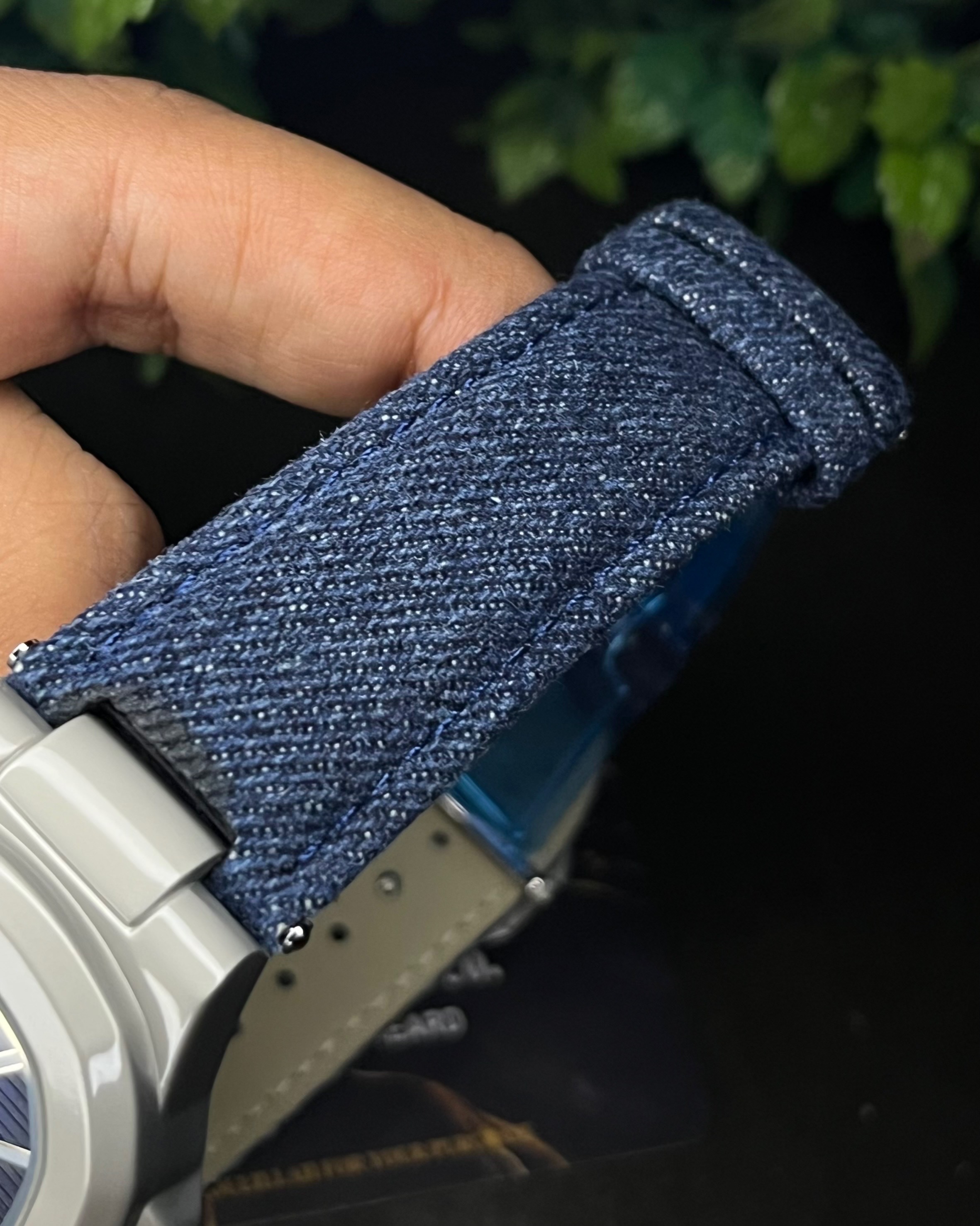 PATEK PHILIPPE NAUTILUS DENIM JEANS NAVY BLUE DIAL (AA)_img_2