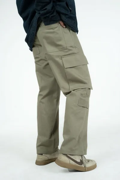 Olive Streetwear 6 Pocket Baggy Pants_img_1