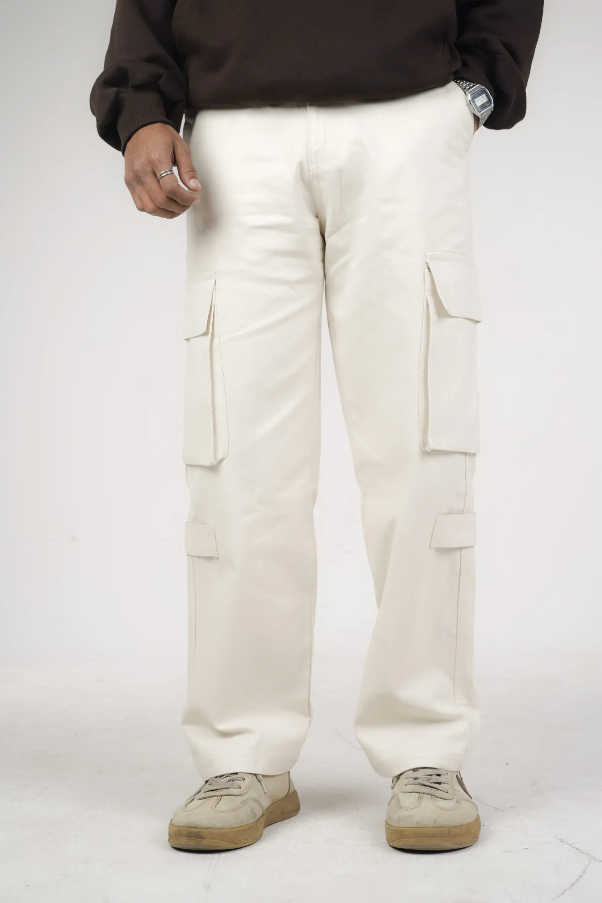 Off - white Streetwear 6 Pocket Baggy Pants