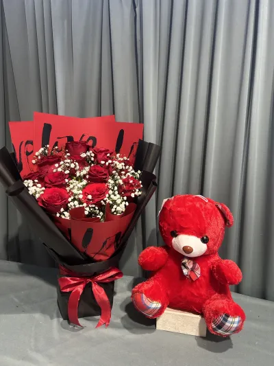 bouquet with small teddy_img_1