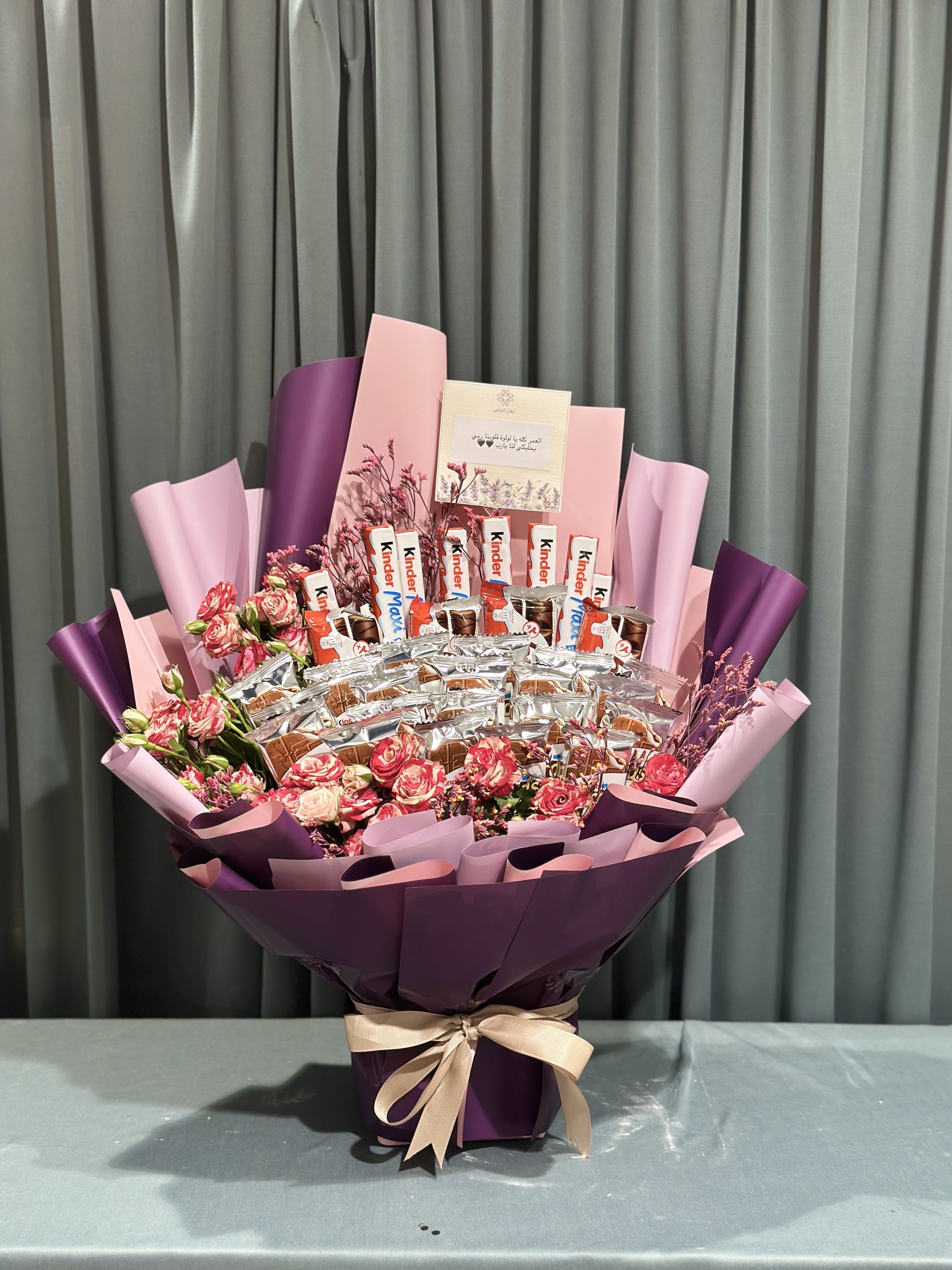 chocolates with baby roses stunning bouquet_img_1