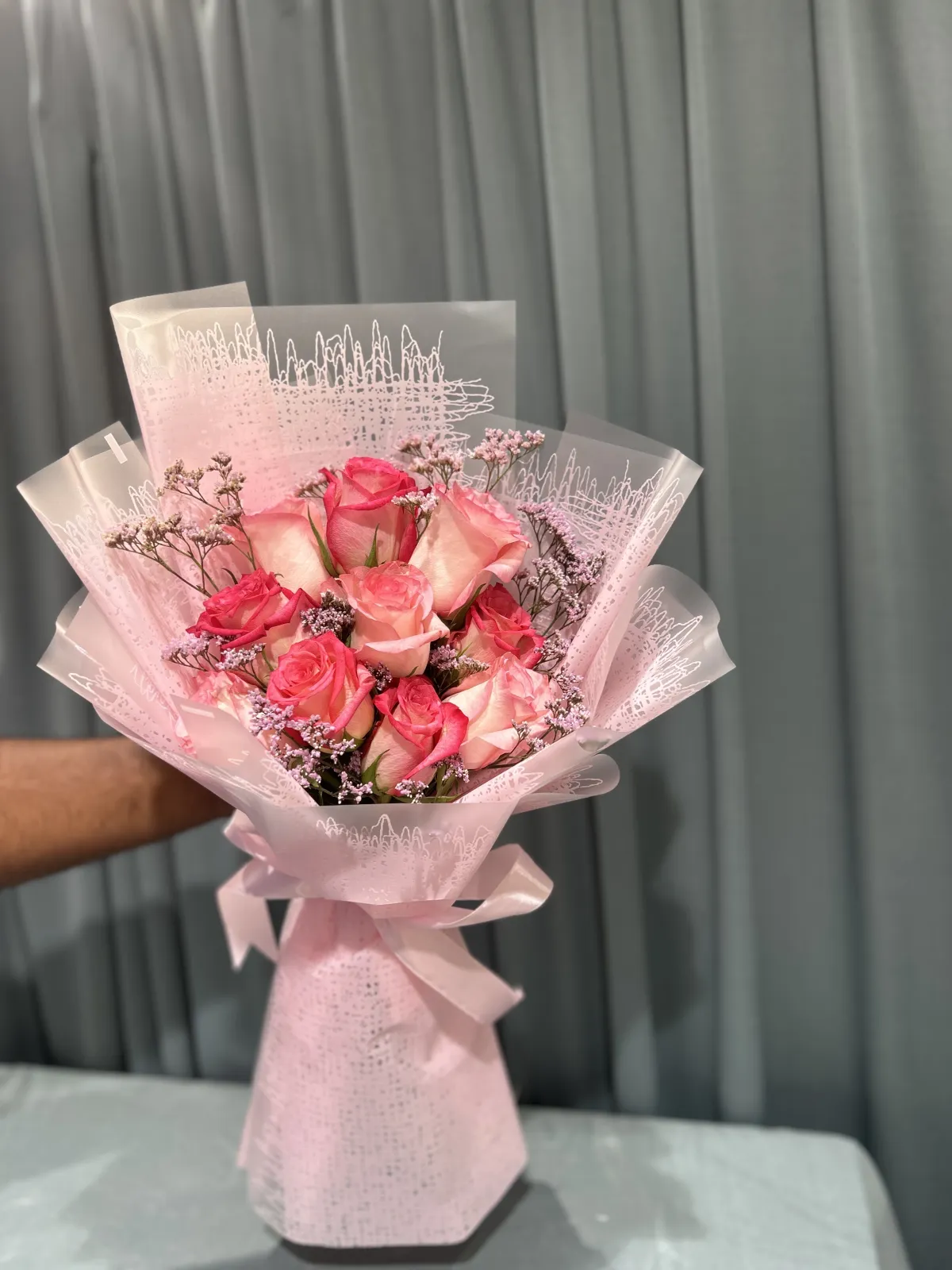 Pink lite and Dark  hand bouquet