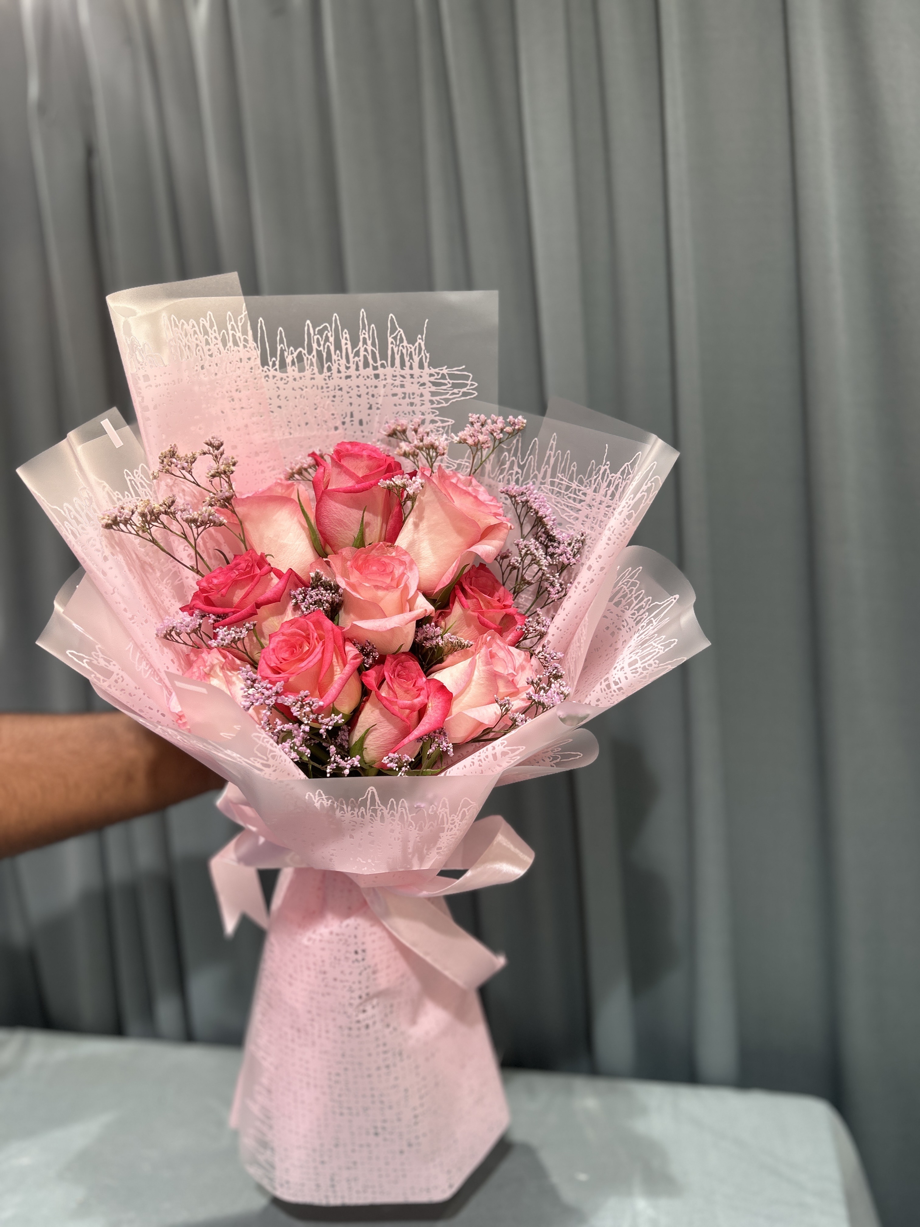 Pink lite and Dark  hand bouquet