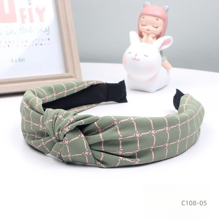 ProX Black and White Grid Knot Headband_B-602-24