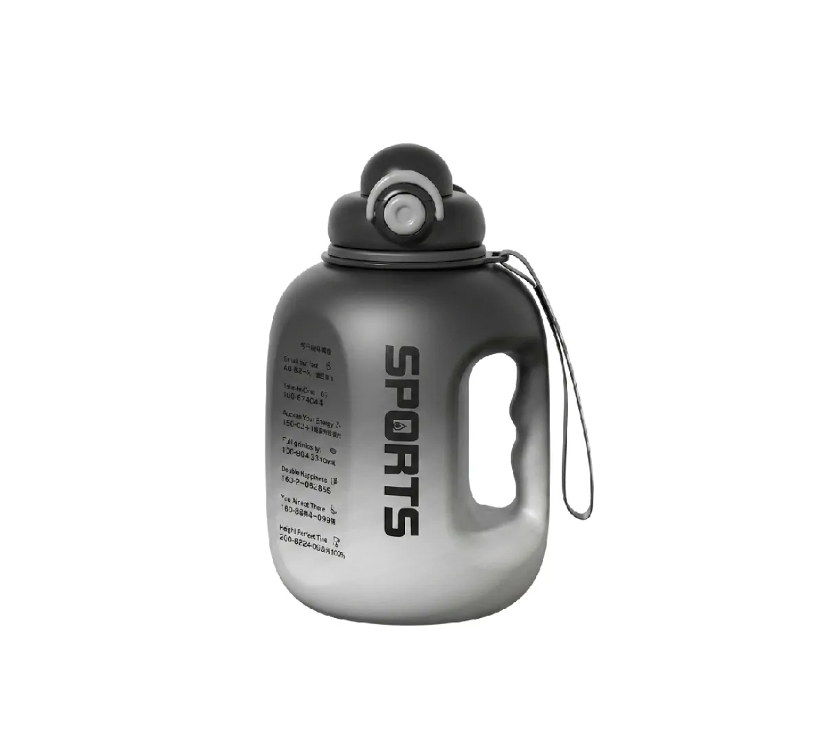 ProX Large Capacity High Quality Plastic Water Bottle WB-2975_Black