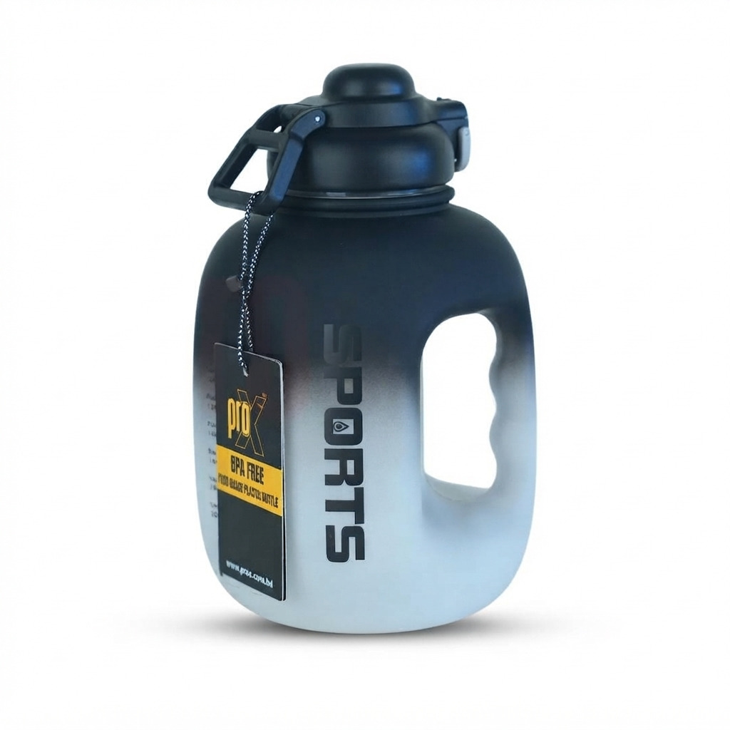 ProX Large Capacity High Quality Plastic Water Bottle WB-2975_Black(2600ml)