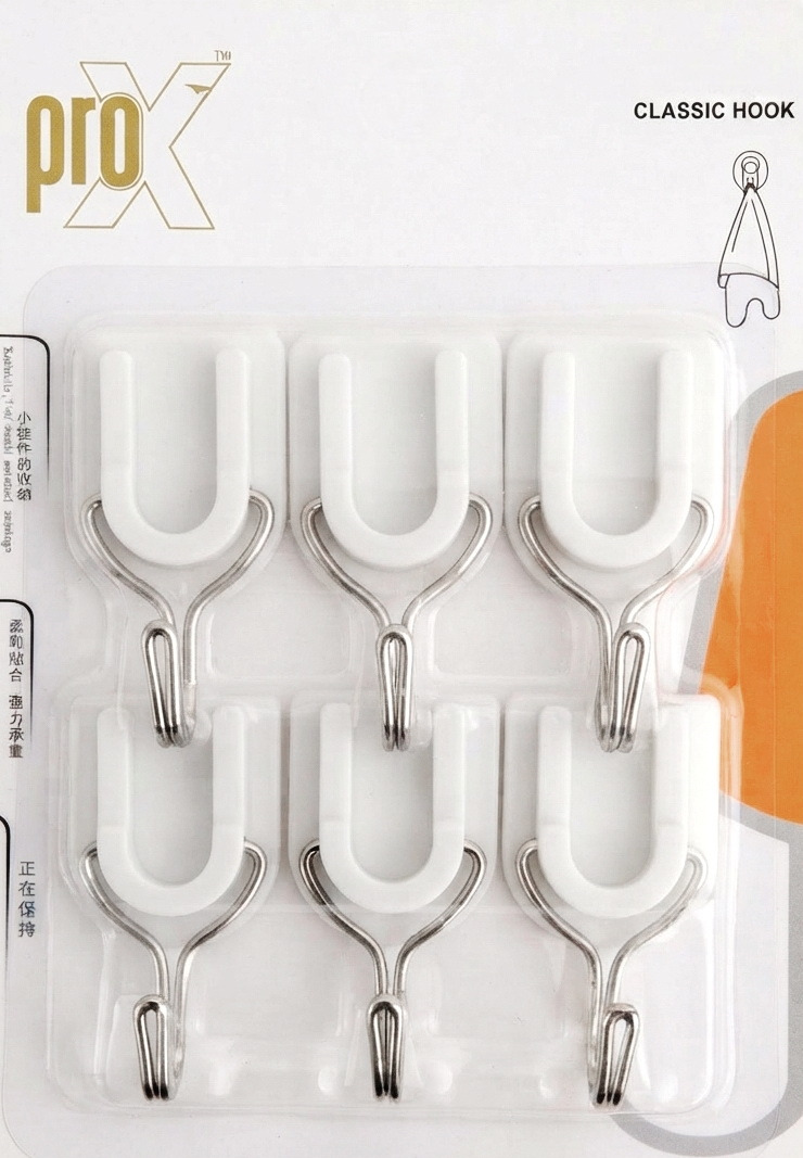 Self-Adhesive Wall Hooks_6pcs WH-2463