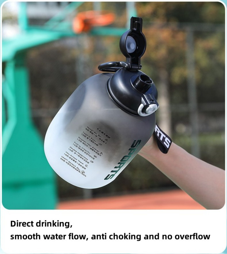 ProX Large Capacity High Quality Plastic Water Bottle WB-2975_Black_img_4