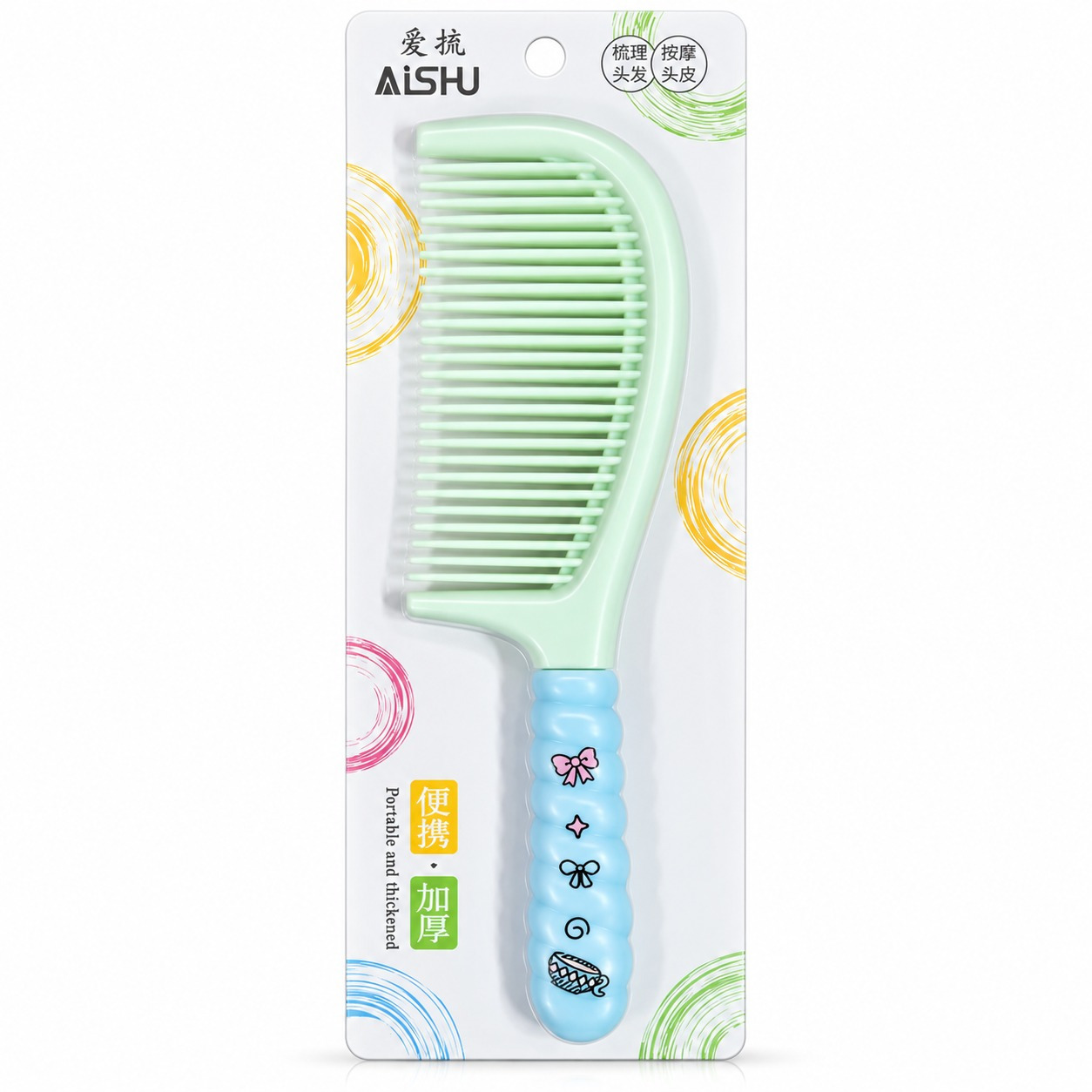 ProX Classic Hair Comb_HC-3280_Multicolor