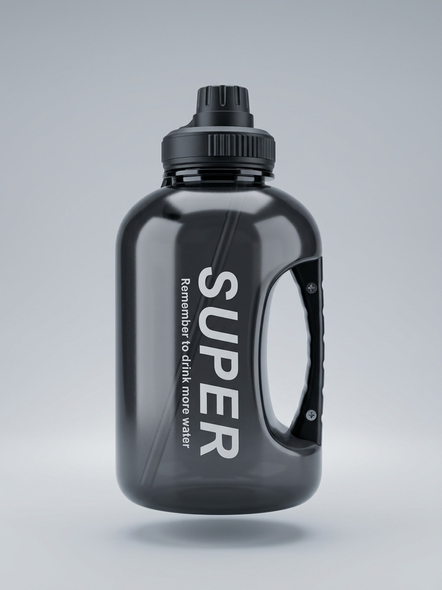 ProX Large Capacity High Quality Plastic Water Bottle WB-2555_Black_(1780ml)