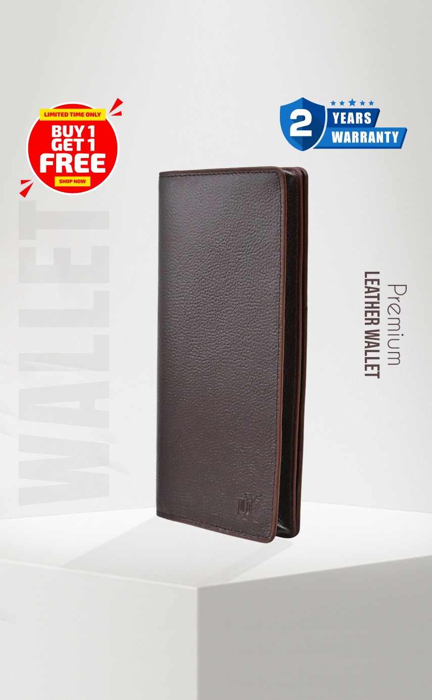 ProX High Quality Original Cow Leather Wallet_PW-2715 Dark Coffee