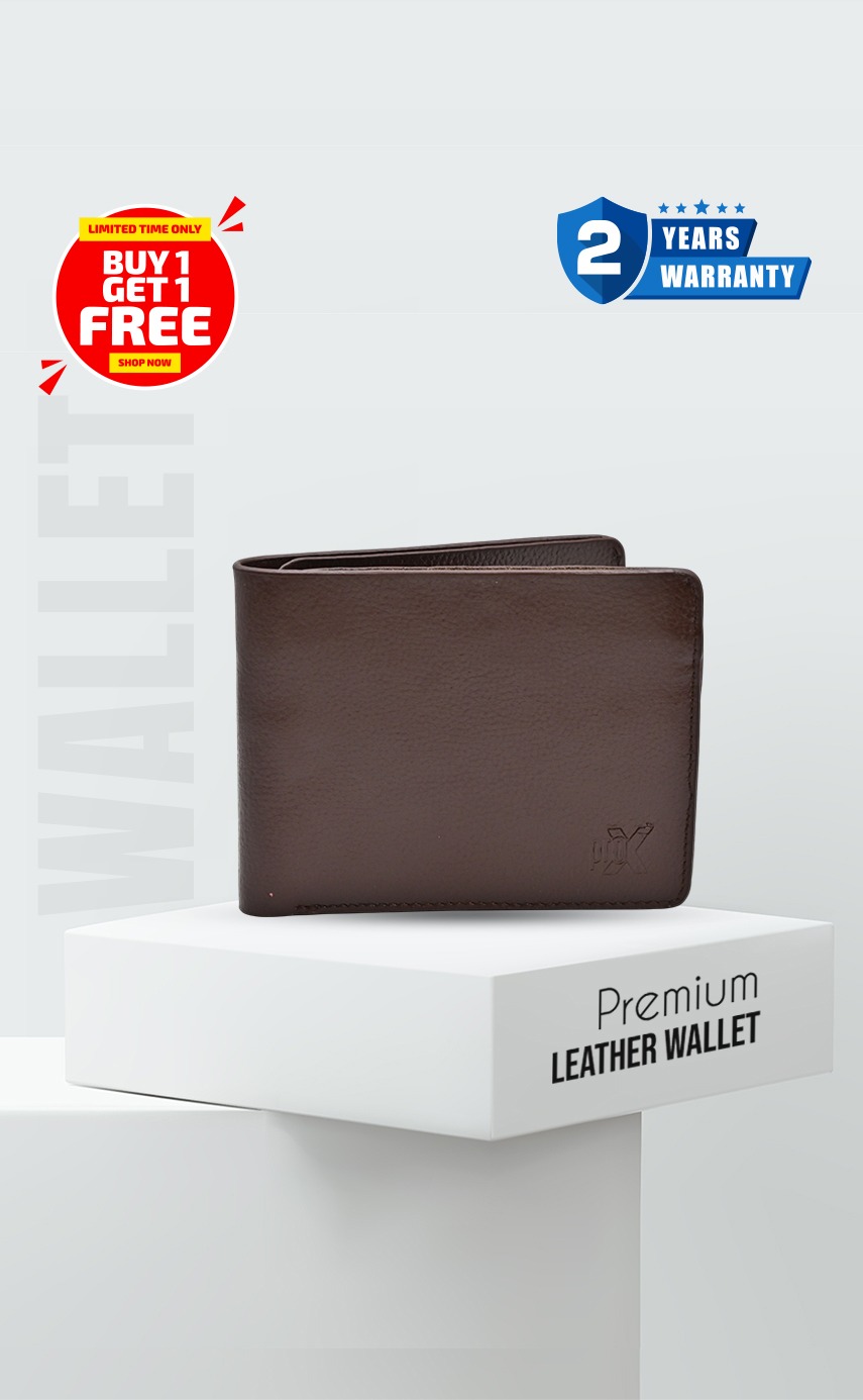 ProX High Quality Original Cow Leather Wallet_FW-2746 Coffee
