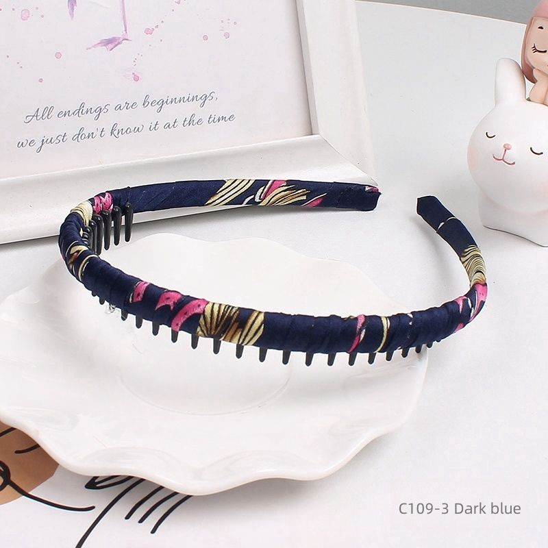 ProX Blue Vintage Pattern Fabric Headband_B-603-8