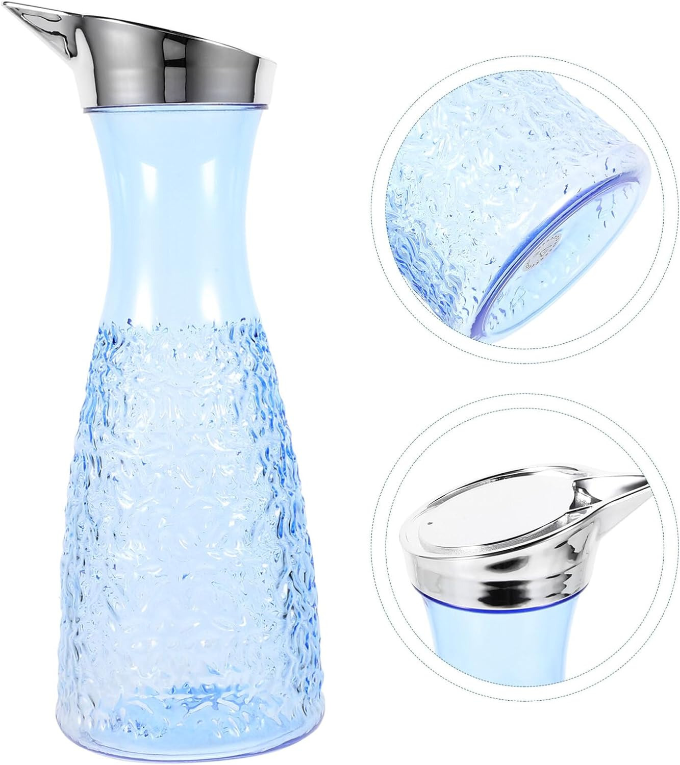 1000ml High-Quality Acrylic Plastic Water & Juice Pitcher – Blue | WB-2968_img_3