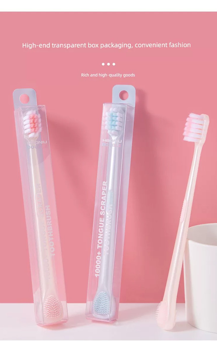 Prox Soft Bristle Toothbrush with Built-in Tongue Cleaner AB-2036_1 pcs