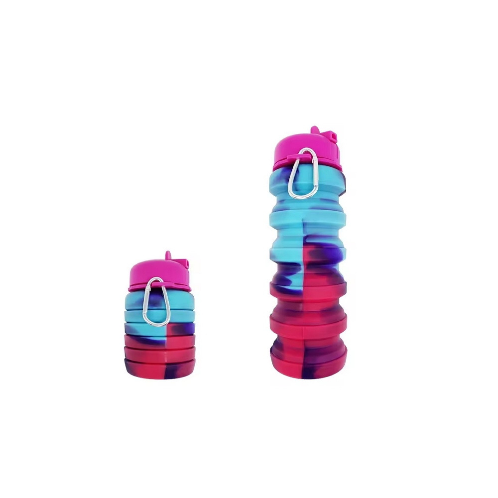 500 ml Foldable Leak-Proof Silicone Water Bottle WB-3026_Pink_img_0