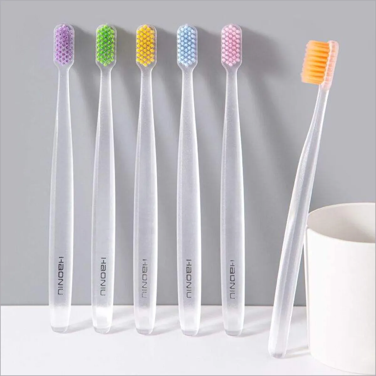 ProX Ultra-Soft Crystal-Clear Ergonomic Handle Toothbrush AB-2807