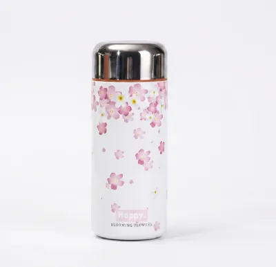 300ml High Quality SS Thermos Water Bottle – WB-3057 Pink Flower_img_0