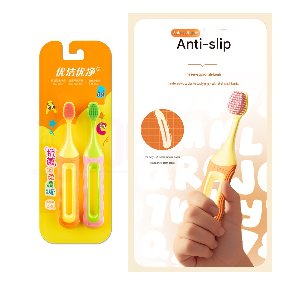 Prox New Kid's toothbrush for ages 2-9, featuring double spiral bristles and Anti Slip AB-3088_img_2