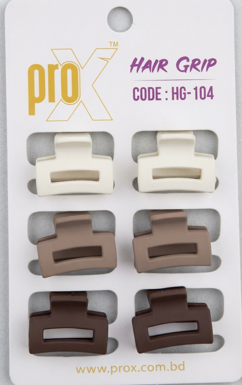 Prox Luxuries Small Hair Grip For Women HG-104-6_ Muli-Color/Design_6pcs
