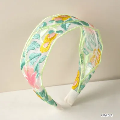 ProX Pastel Floral Embroidered Mesh Headband_B-602-11_img_0