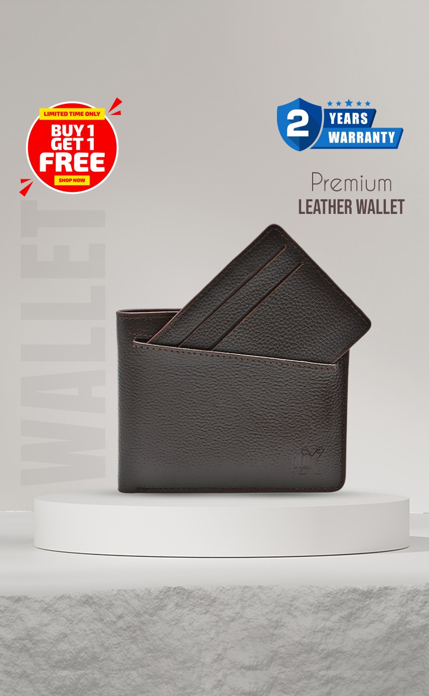 ProX High Quality Original Cow Leather Wallet_FW-2739 Deep Coffee