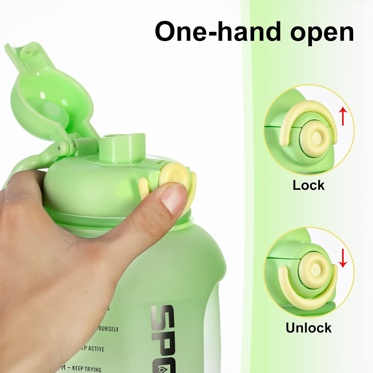 ProX Large Capacity High Quality Plastic Water Bottle WB-2975_Green_img_1