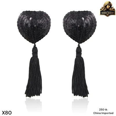 Luxury Heart Tassel Nipple Covers-Exotic Lingerie Accessories for Women._img_2
