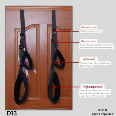 Premium Door Hanging Adjustable Bondage Restraint Strap Set for Couples | Over The Door Wrist & Leg Cuffs | Soft Padded Adult Positioning System_img_3