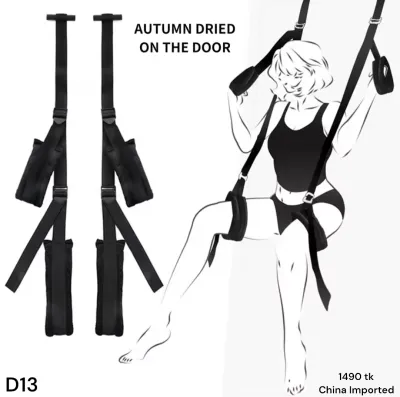 Premium Door Hanging Adjustable Bondage Restraint Strap Set for Couples | Over The Door Wrist & Leg Cuffs | Soft Padded Adult Positioning System_img_1