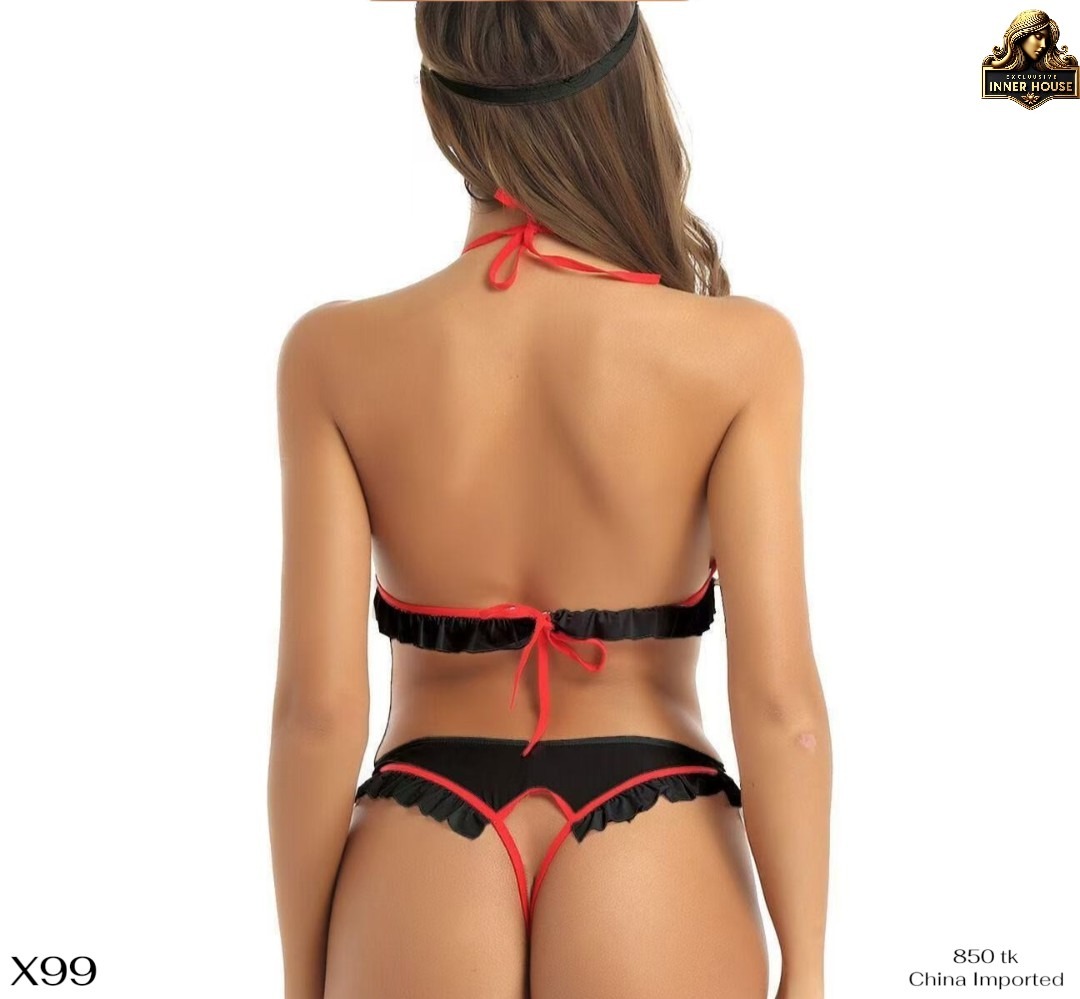 Premium Nurse Cosplay Lingerie Set for Women – Open Cup Nurse Costume Teddy Bodysuit with Headband | Role Play Lingerie Bangladesh_img_2