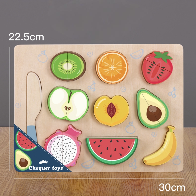 Kids Wooden Montessori Puzzle Board Set | Educational Fruit, Vegetable, Food & Doctor Learning Toy_img_8