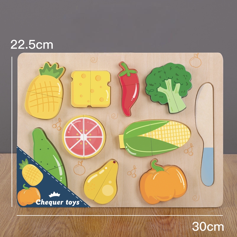 Kids Wooden Montessori Puzzle Board Set | Educational Fruit, Vegetable, Food & Doctor Learning Toy_img_10