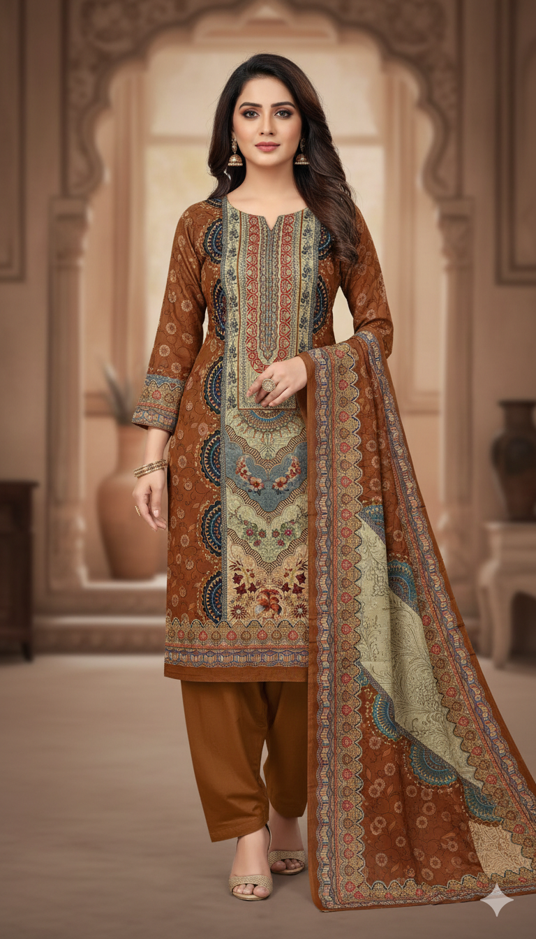 জমজম সুইস লোন প্রিমিয়াম থ্রি পিস(Unstitched)  WhatsApp/IMO: 01716-593156